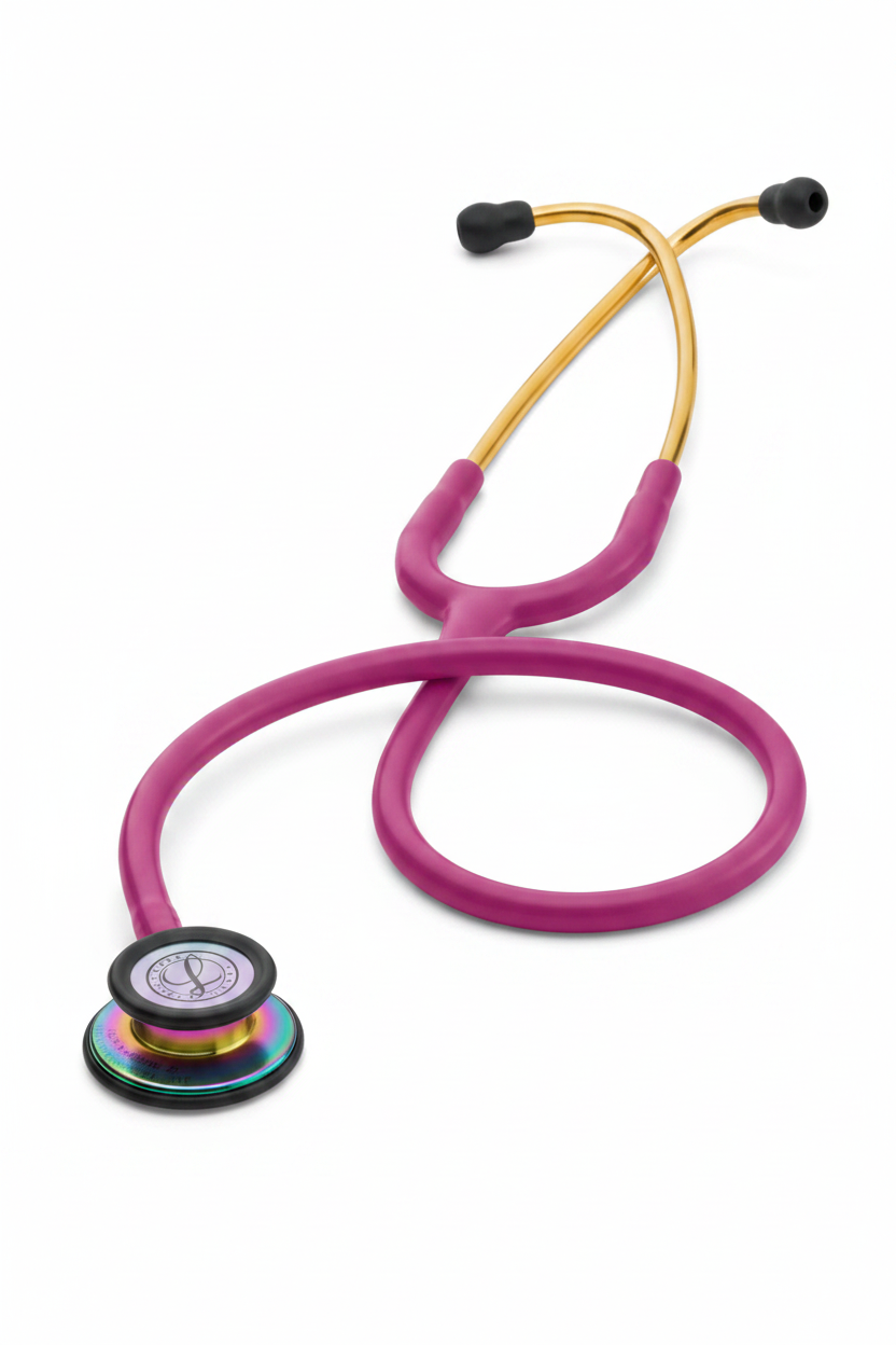 Stéthoscope de surveillance Littmann® Classic III™, tubulure framboise, Rainbow Edition, 69 cm, 5806
