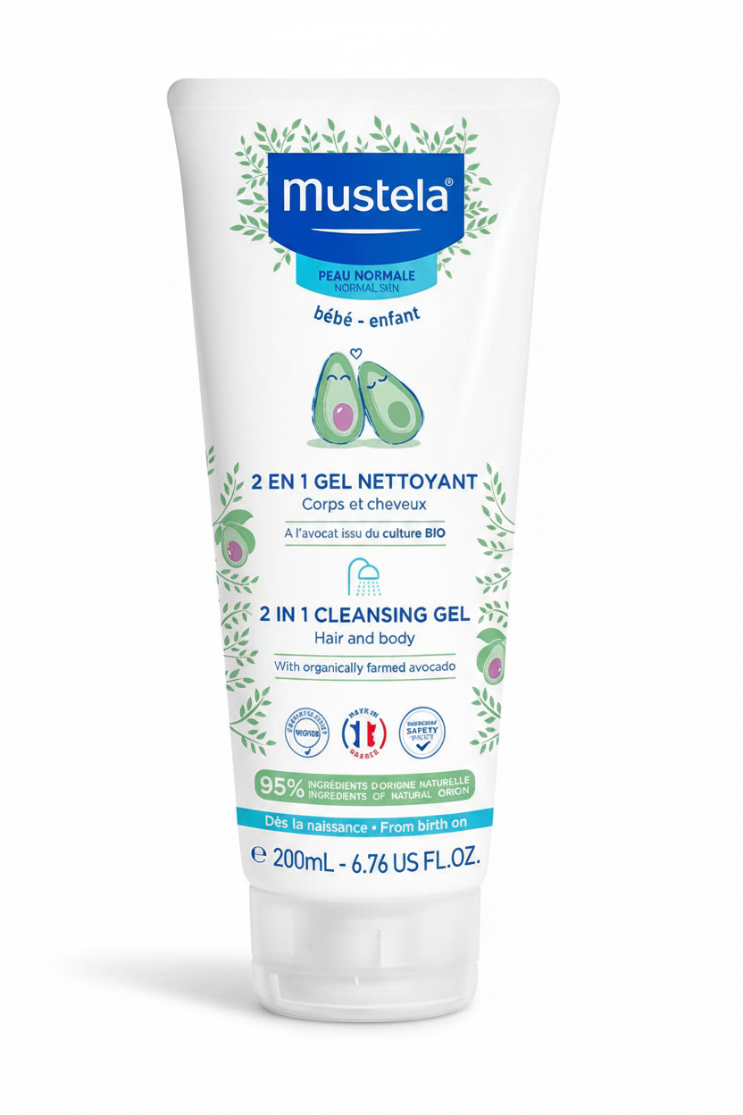 Mustela Gel Nettoyant 2 en 1 à l'avocat BIO 200ml