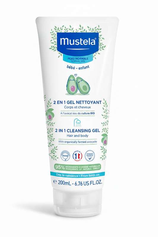 Mustela Gel Nettoyant 2 en 1 à l'avocat BIO 200ml