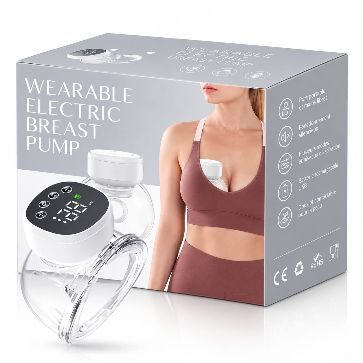 Tire-lait MY376  Électrique Portable Sans Fil – Wearable Breast Pump