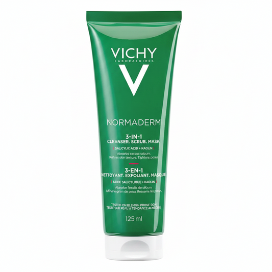 Vichy Normaderm 3 en 1 Exfoliant Nettoyant Masque 125ml